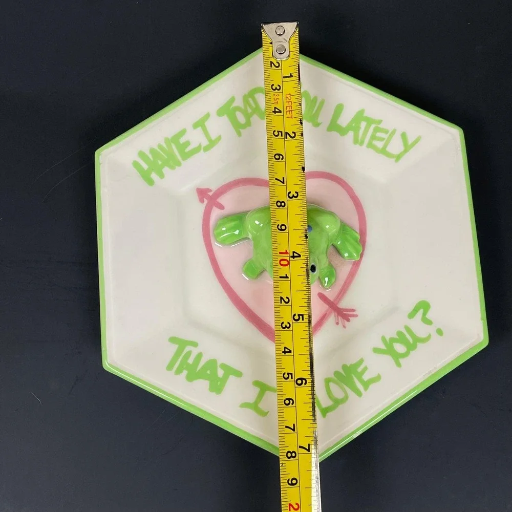 Vintage Have I Toad You Lately That I Love You Frog Trinket Dish Heart Whimsical
